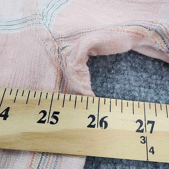 Tommy Bahama Shirt Mens XL Plaid Linen Camp Loop Collar Coconut Buttons Sur Mer - Picture 5 of 16